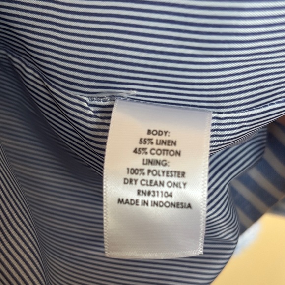 Crown & Ivy Women's Blue and White Striped Blazer NWT - Picture 8 of 13